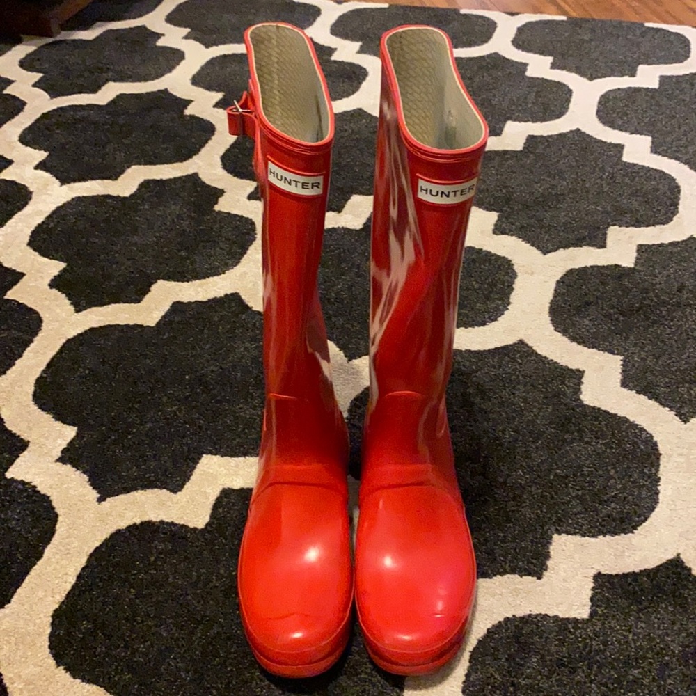 Red Hunter Boots, euro size 42